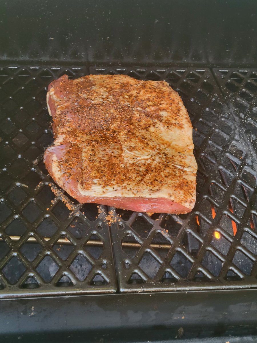 Brisket is on the smoker! #pitboss #beef #brisket #pelletsmoker