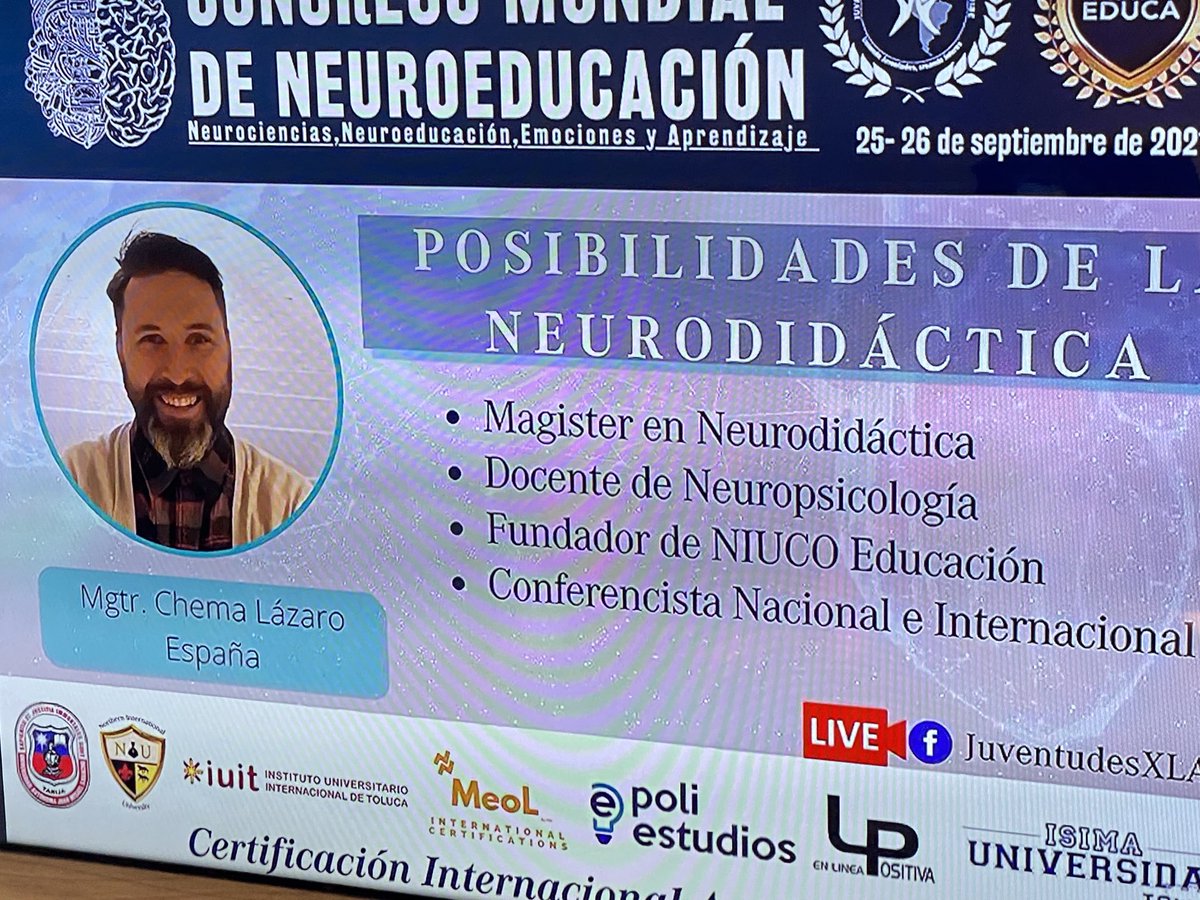 BattaglieseG's tweet photo. Día 2 del Congreso Mundial de Neuroeducacion. A disfrutar! #neurociencia y #neuroeducacion #neurodidactica #congresomundial https://t.co/RbOBxEayN2