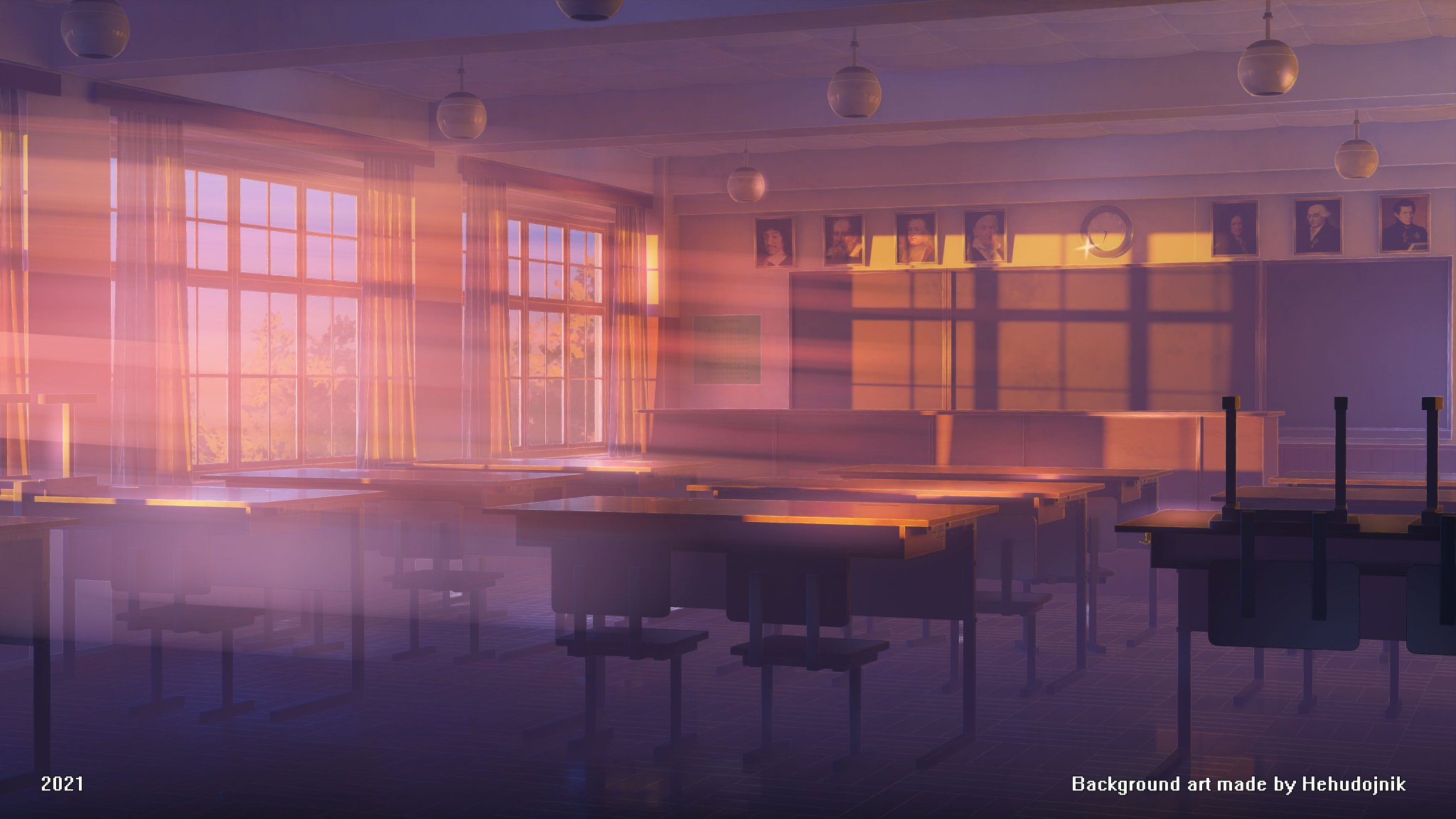 Classroom, Scenery, Background, Anime Background, Anime Scenery, Visual  Novel Scenery, Visual Novel Backgr…