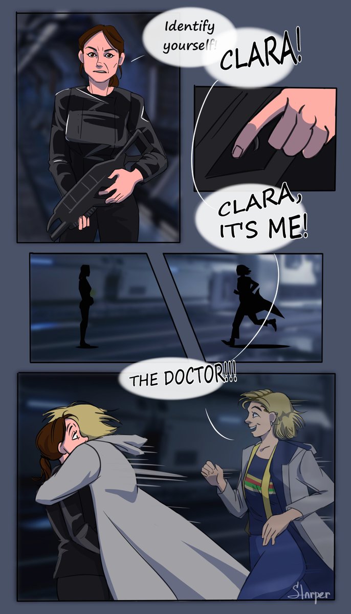 Starper_art's tweet photo. Reunion.
#THIRTEEN #THIRTEENCLARA #doctorwho https://t.co/Mj1jmMLDzn