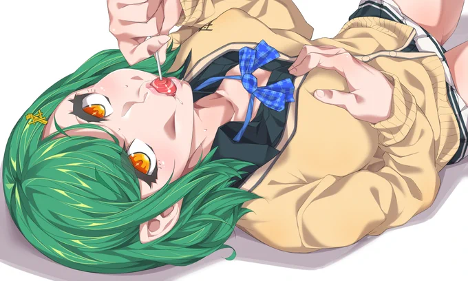 hspが飴舐めてるだけの健全絵です 
