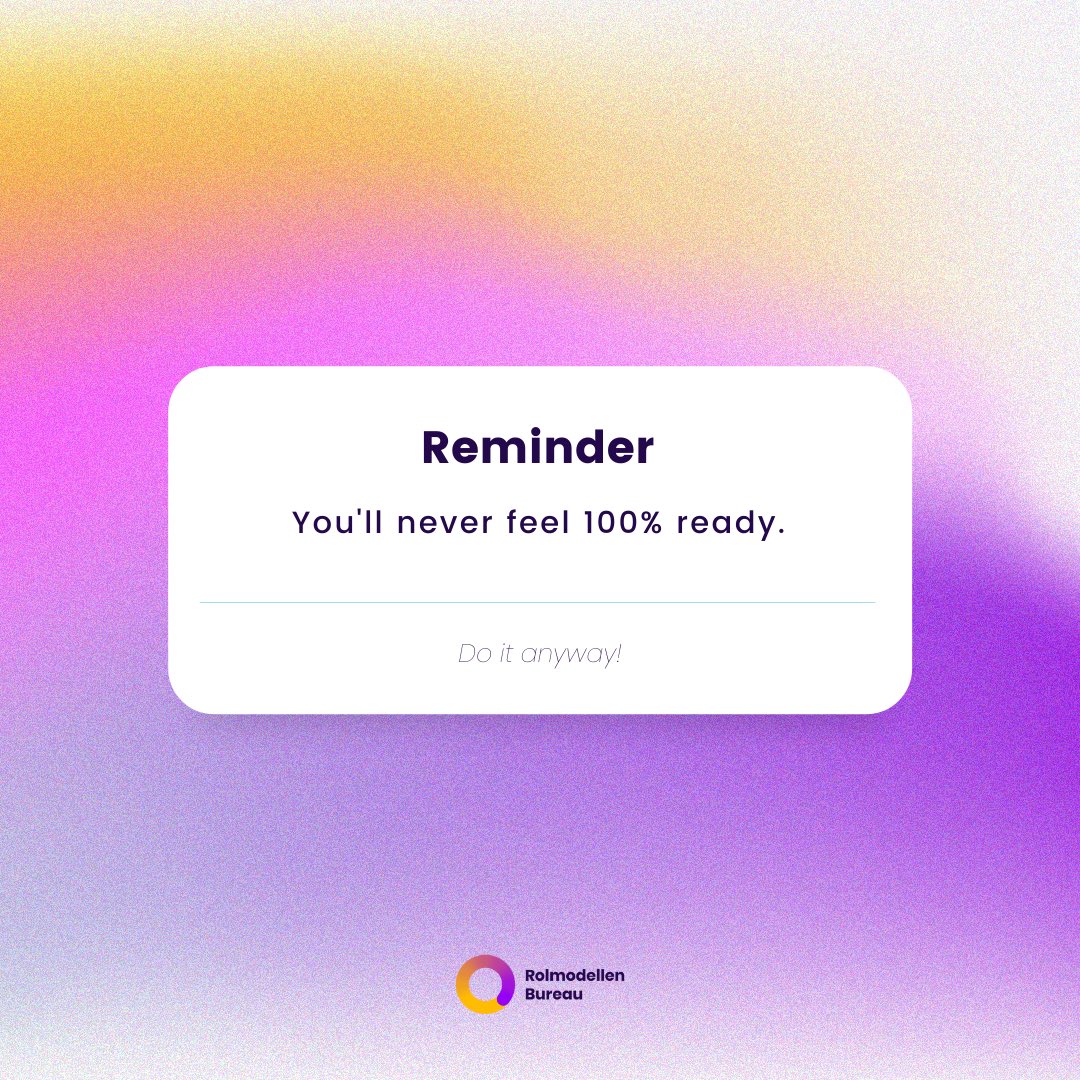 Begin de nieuwe week alvast met deze reminder. Do it anyway 💜

#MaakHetVerschil #inspiratie #motivatie #verandering #rolmodel #UnitedLights #RolmodellenBureau