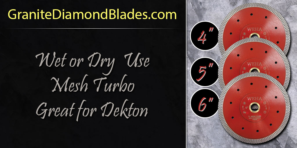 GraniteBlades's tweet photo. A blade designed to cut virtually all the name brand ceramic, porcelain, and other hard materials is called the R-Mesh #turboblade https://t.co/rZDARNCK8Z @wehaUSA #dekton #neolith #porcelain #lapitec https://t.co/QjrmpgZdQT