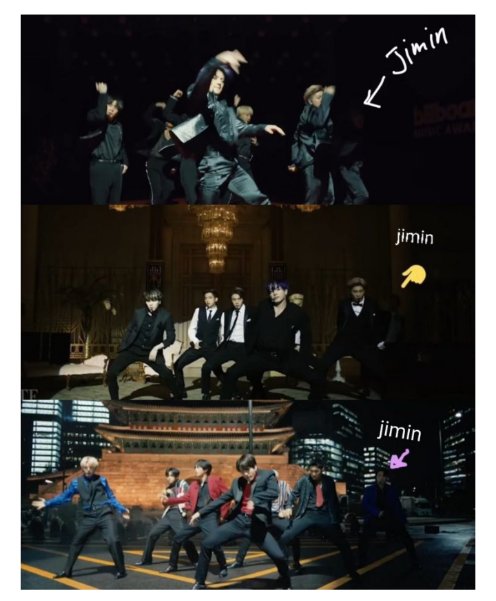 Marcela15756798's tweet photo. Ustedes ya lo habían notado? en la coreografía de butter se pierde del enfoque a Jimin 😩 ,Army se dio cuenta y crearon el #RespectJIMIN #sorryjimin no lo había notado así que hybe enfoquen a Jimin 😒 #BTS_Butter https://t.co/1dtYSFAA2g
