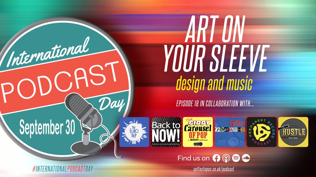 disheedee's tweet photo. 'Art on your sleeve' is back next week with a special podcast for #internationalpodcastday with guests: @EuroTripPodcast @pop_rambler @GiddyPopPod @80sography @PermRecordPod @thehustlepod 

Join the Facebook group to stay in the pop picture! https://t.co/mYy5VJ0fti https://t.co/IEkqeaGjhA