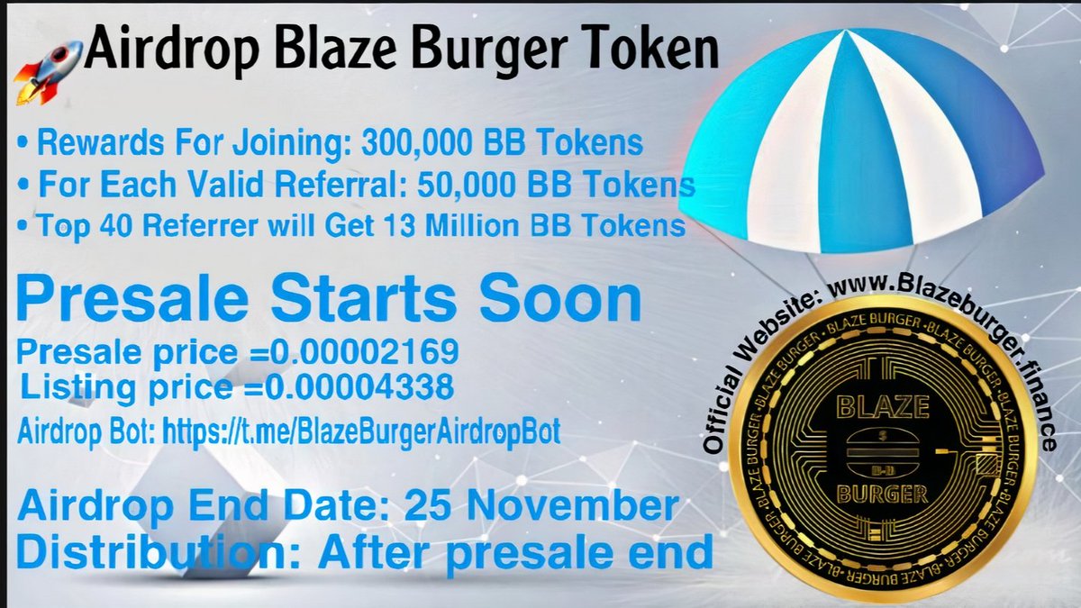 Claim Your Blaze BurgerAirdrop
Start the Airdrop Bot :t.me/BlazeBurgerAir.
✅ Submit your details with BEP-20 wallet address
@shoaib_4me <a href="/SagarLubana5/">Sagar Lubana</a> <a href="/ShamnadShamsu17/">Shamnad Shamsudeen</a> <a href="/PRATHAMESH6572/">duo_10</a> <a href="/Maharaj11986358/">Cindie Wolffie</a> <a href="/GauravK33486661/">Gaurav Kashyap</a> <a href="/AlthafMusthaf10/">EsAlth.ink (Ø,G) 🍊,💊</a> <a href="/VEDPRAK74391148/">Nyan</a> <a href="/ANellapat/">Ashif Nellapat</a> @Cryptomany01