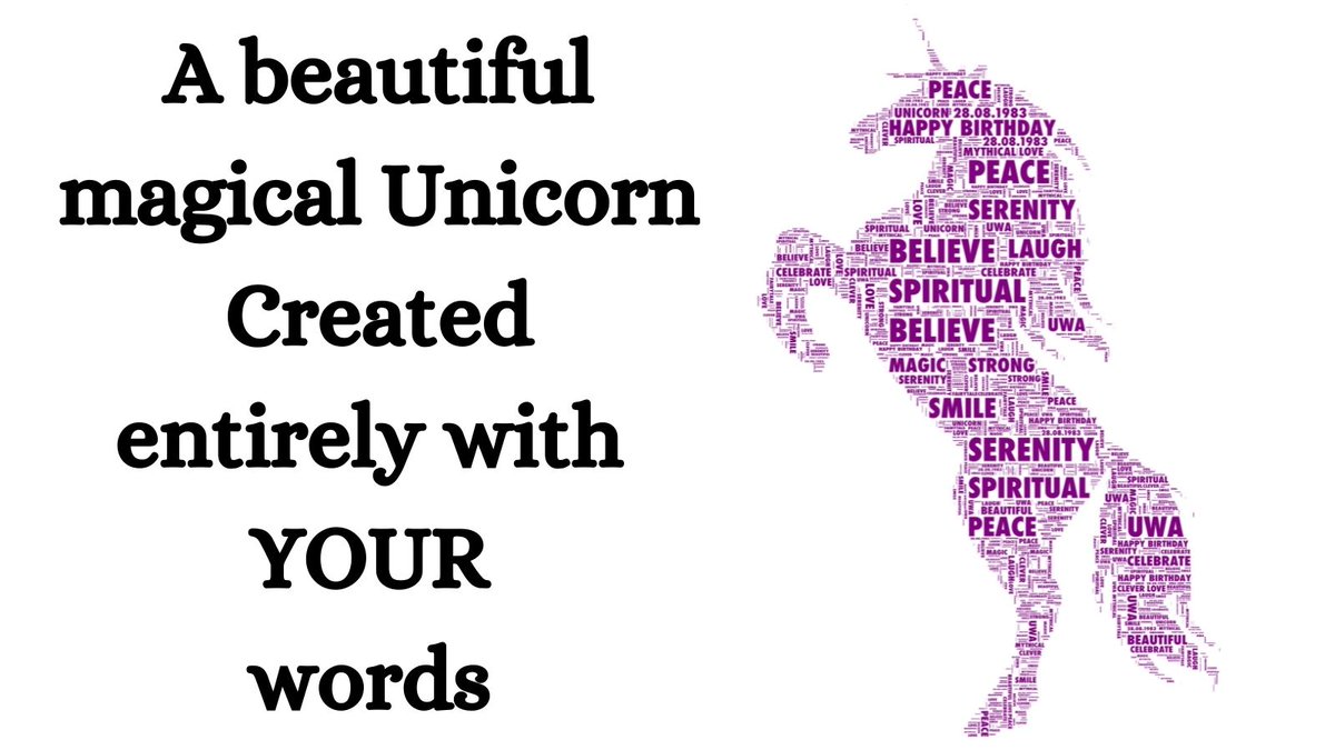 New_World_Vibe's tweet photo. Stunning Unicorn 1 Personalised Word Art Print, FREE UK P&amp;P https://t.co/LmCqZlS9Il #QueenOf #chirp https://t.co/ETkMyMxFu8