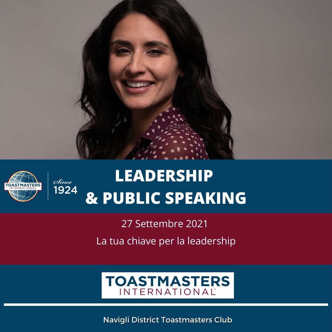 Scopri come 350.000 persone nel mondo applicano il metodo di Toastmasters International per migliorare le skills in fatto di Public Speaking e Leadership.

Una serata per scoprire come affrontare le situazioni più varie

27 settembre 19.15

registrati qui: bit.ly/3tOSOu0