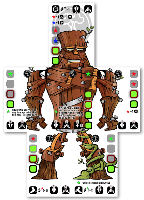 Moonfacedbaboon's tweet photo. Fascinated now with narrative in games. #circuitry is abstract strategy with a veneer of context. #oganika was birthed from narrative but turned into pure abstraction…Now onto #golemancy where the narrative has informed the aesthetic, the design and the game mechanism… https://t.co/Kp4cYSQoXN
