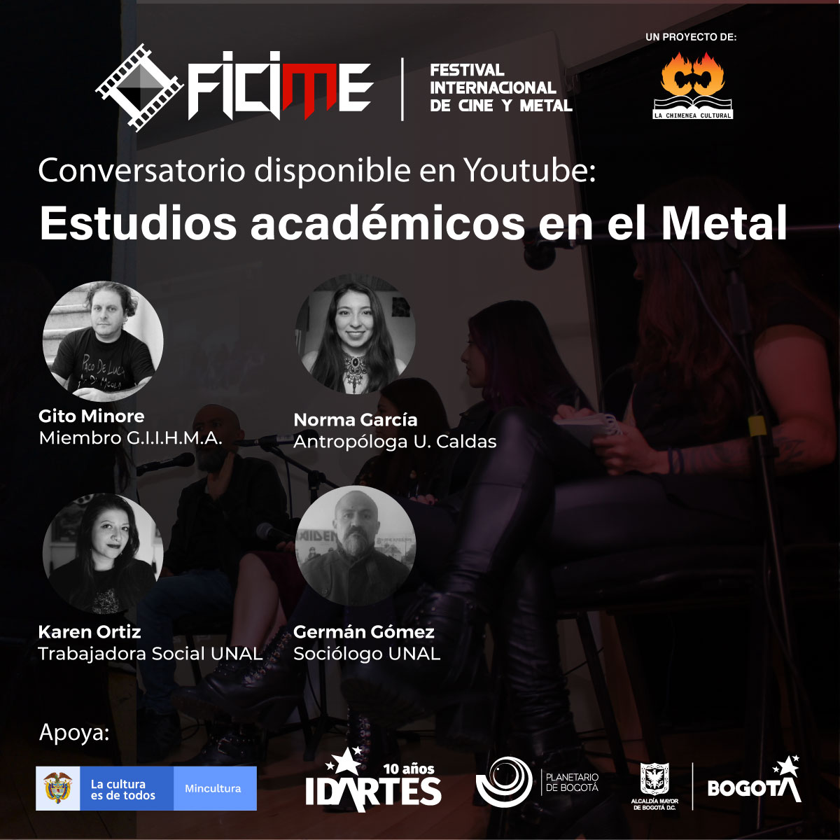 Ya está disponible en nuestro canal de Youtube la charla Estudios Académicos en el Heavy Metal en el <a href="/planetariobta/">Planetario de Bogotá</a> el pasado 25 de septiembre a las 3:00 p.m.
youtu.be/QTEFiAzUJyc