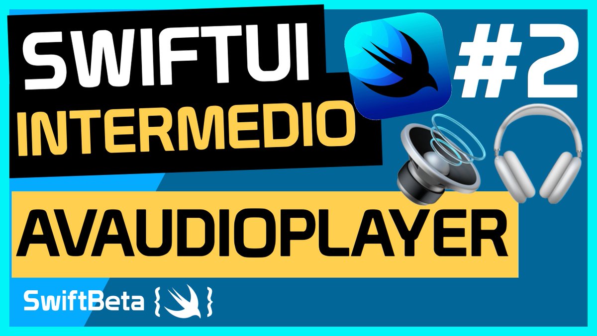 SwiftBeta_'s tweet photo. 🆕 ¡Nuevo Video!
🎧 AVAUDIOPLAYER en SWIFTUI 🎧
¿Cómo reproducir SONIDOS en SWIFTUI?
¿De dónde descargar sonidos para mis apps?
No te pierdas el video de esta semana 👇
▶️ https://t.co/OaezHP9CkT
#swiftbeta #swiftui #swiftlang #xcode #avkit https://t.co/F6x9qvOrNj