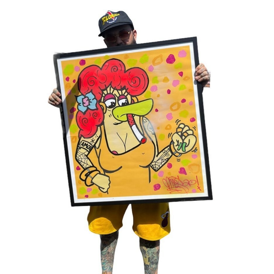 KingdomKome's tweet photo. Finally got this #PataSucia 🦆🎉💃🏽❄️🚬 framed up that mi Hermano @pedro_amos_
Blessed for da crib 🌴👌🏽305🤚🏽🌴
.
.
.
#amos #dadefam #kingdomkome #dadefamilia #wynwood
#art #graffiti #murals #print #abstractartist #wynwoodart #miamiartist #kuratedv… https://t.co/4JvTMrmRQQ https://t.co/rxcQBqxe4m