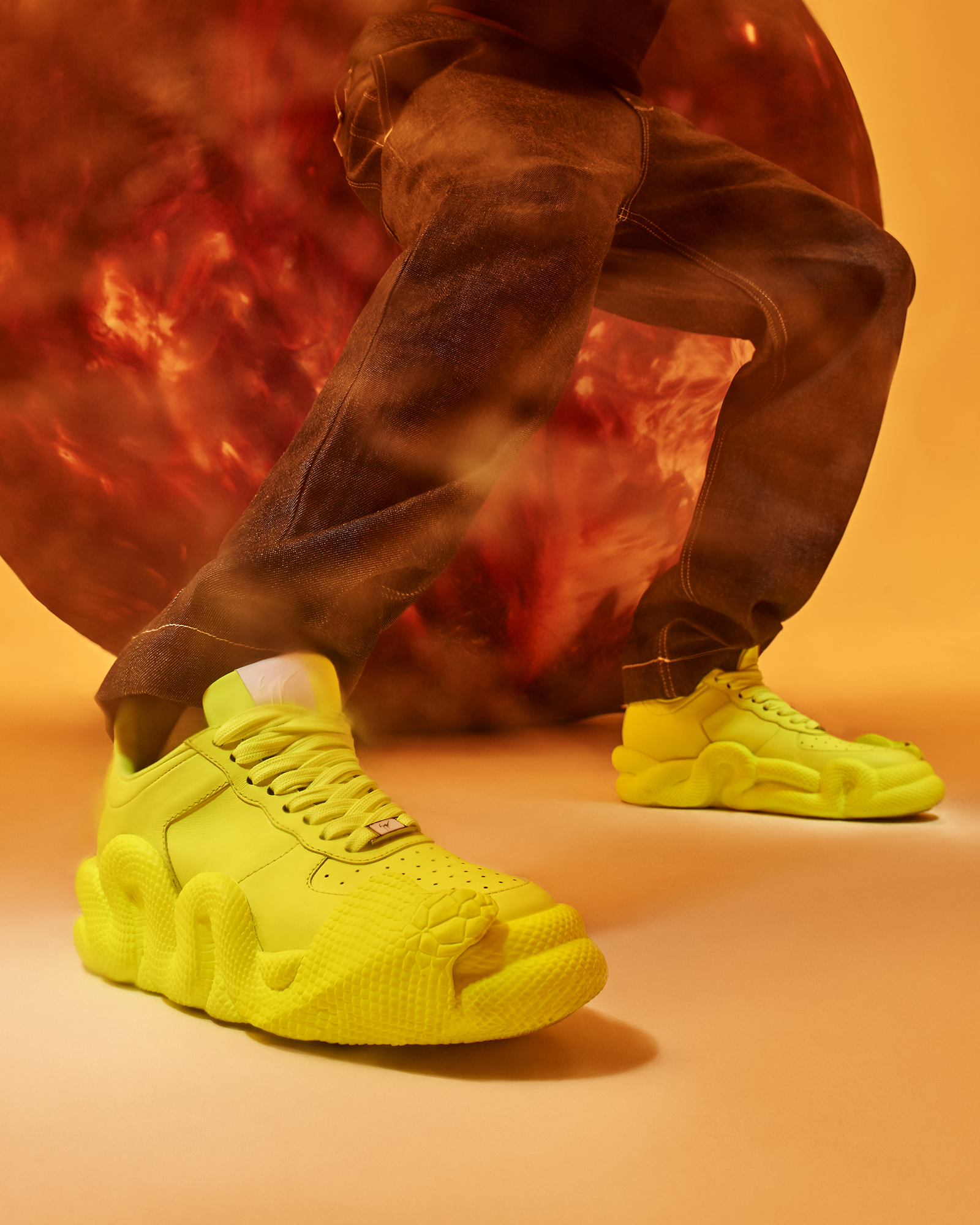 Giuseppe zanotti yellow shoes sale