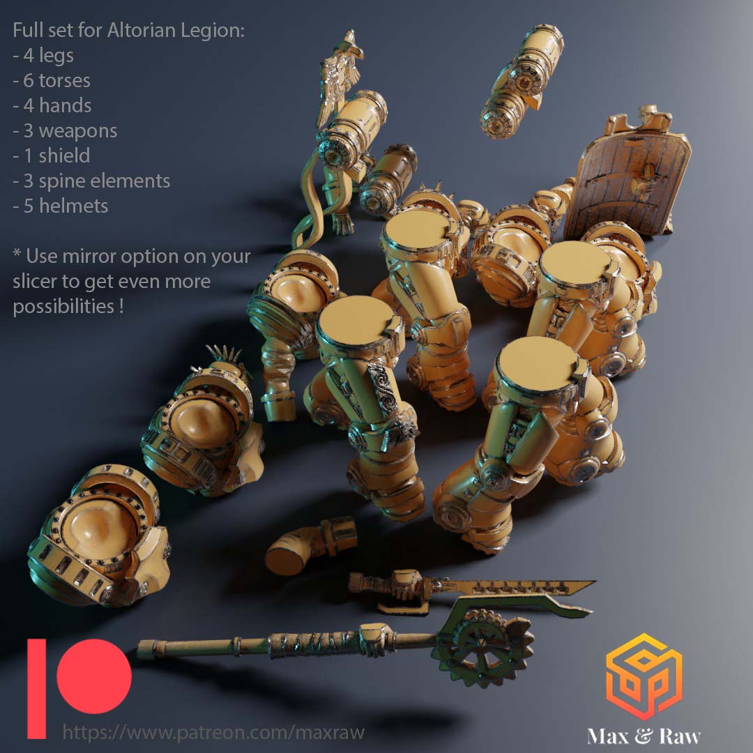 MaxRaw11's tweet photo. New set available! "Altorian Legion"
#miniaturepainting #miniature #PaintingWarhammer #DnD #DnDcharacter #3dprinting #tabletopgames #boardgames #kitbash https://t.co/osWl3rmu3m