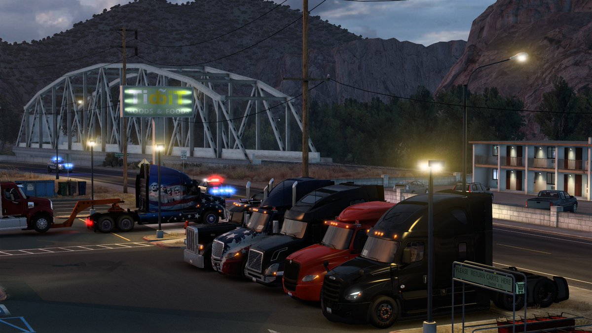 PhoenixVTC's tweet photo. We had a great time at @TruckersMP Real Operations on #AmericanTruckSimulator today, the variety of incidents on offer was fantastic. A big thanks to everyone at TMP for their hard work and dedication in creating and running this excellent event! #RealOps12 #BestCommunityEver https://t.co/Kb0GZ1IemK