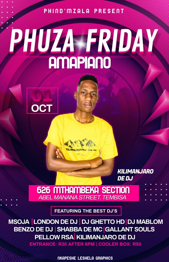 kilimanjarodedj's tweet photo. Gig guide for October 
01 @ mthambeka section 
02 @ kuvukiland park zone 10 https://t.co/NZFSORzemV