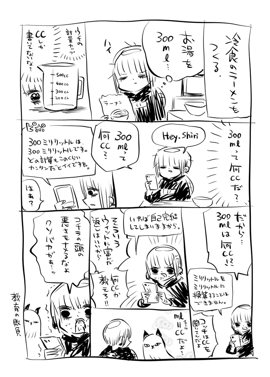 300mlは何cc？Siriに聞いてみたらこっちの頭の悪さを舐めていたwww