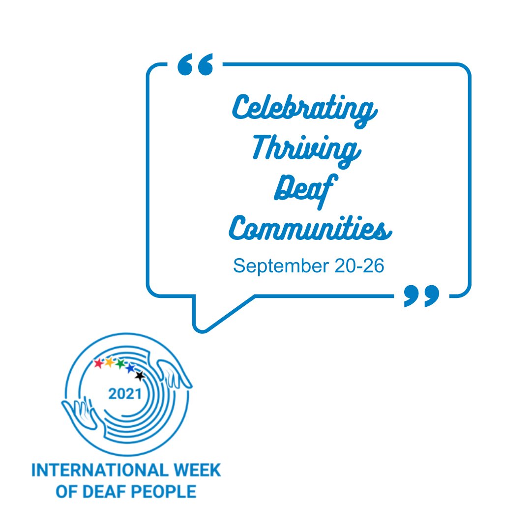 Deaf Communities are diverse and intersectional, with Deaf people found among all cultural, linguistic, and ethnic minorities. Let’s work together to ensure the right to use sign languages is extended to all peoples around the world. #IWDP #IWDP2021 #IDSignLanguages