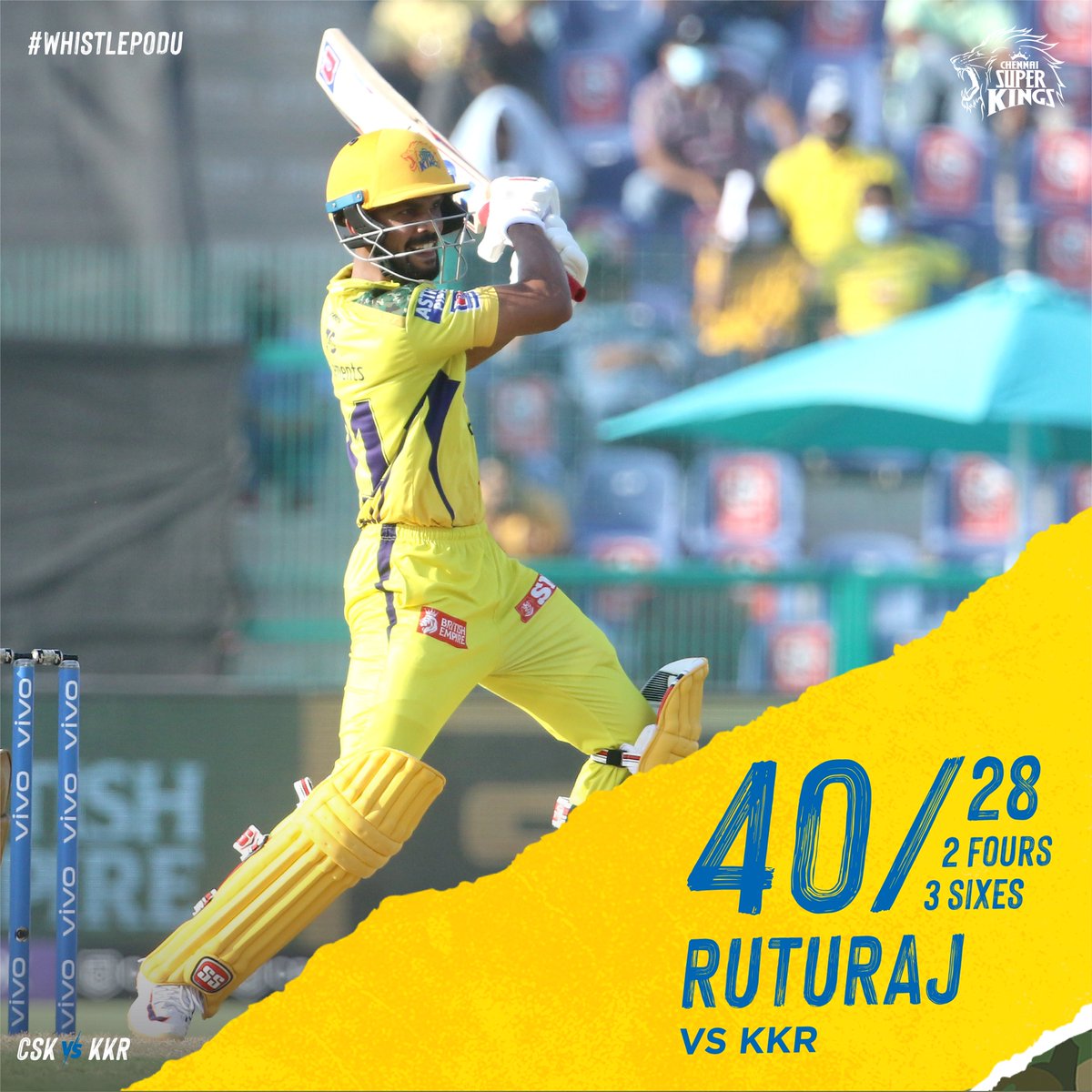 ChennaiIPL's tweet photo. The openers show! 🤝 Episode 1331 📺 

#CSKvKKR #WhistlePodu #Yellove 💛 https://t.co/jhDruVQHQD