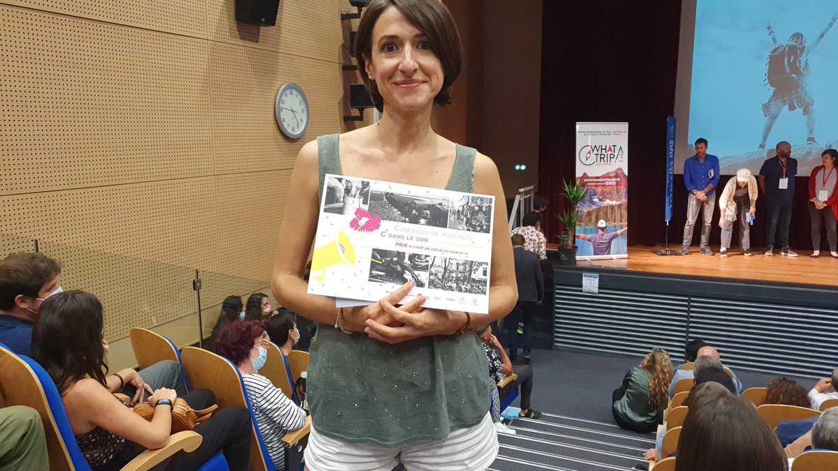 P_Bruynooghe's tweet photo. #podcast @CandiceSansano1 remporte le prix du public du concours #Cdansleson organisé par @montpellier3m et @coodio2 - @Entreprendre_MT https://t.co/rbnT2RtNlK