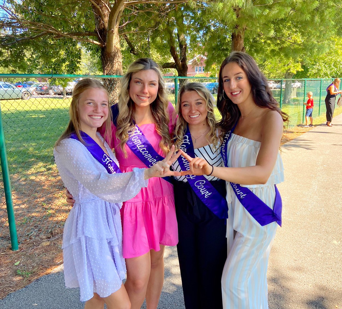𝐾𝐷 𝑅𝑜𝑦𝑎𝑙𝑡𝑦 👑🤍💐 Congratulations to our sisters who were on Kentucky Wesleyan’s homecoming court at the homecoming football game! These ladies shine inside and out and we are so proud of them. 💜 #kappadelta #kdbcia #goconfidently #homecoming #kwc #kentuckywesleyan