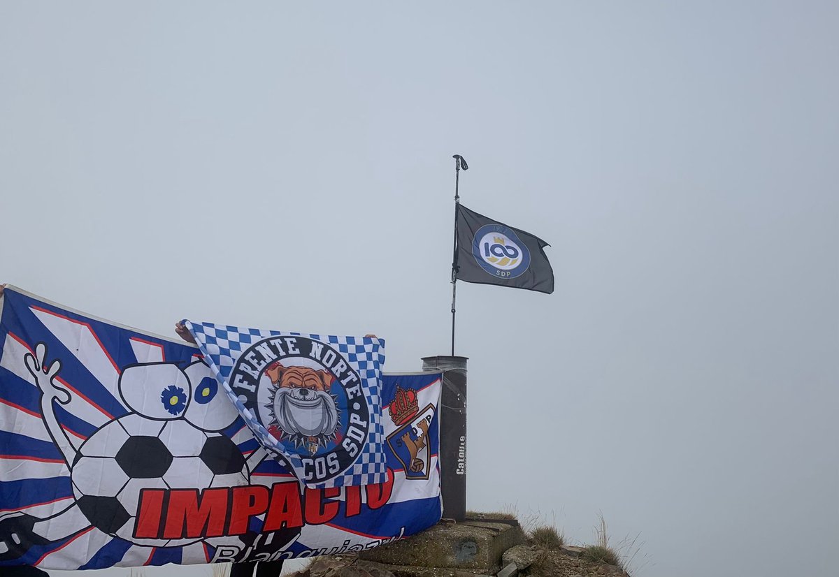 SerDeportivosBZ's tweet photo. La bandera del centenario de la ⁦@SDP_1922⁩ ya luce en el Catoute gracias a la Peña ⁦@FrenteNorte1986⁩ https://t.co/377mMrwECq