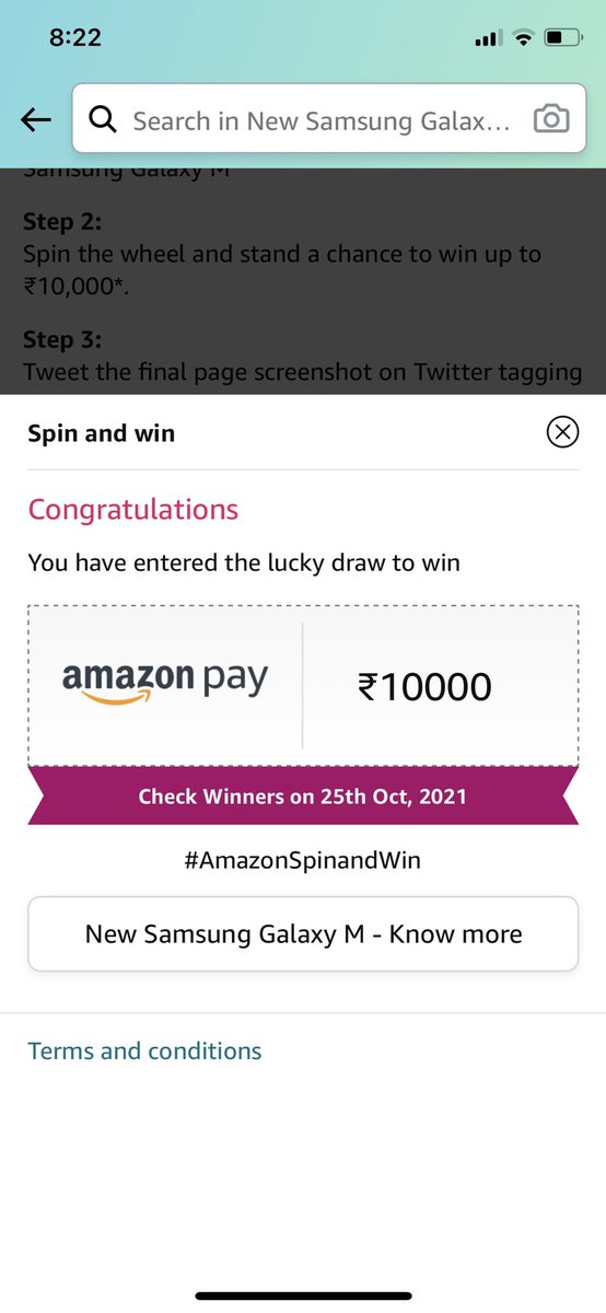 vivek_narang5's tweet photo. Samsung Monster #AmazonSpinandWin @amazonIN, @SamsungIndia &amp; use #SamsungGalaxyM #NewSamsungM #AmazonMobileInsider https://t.co/W1AtD6dzgE