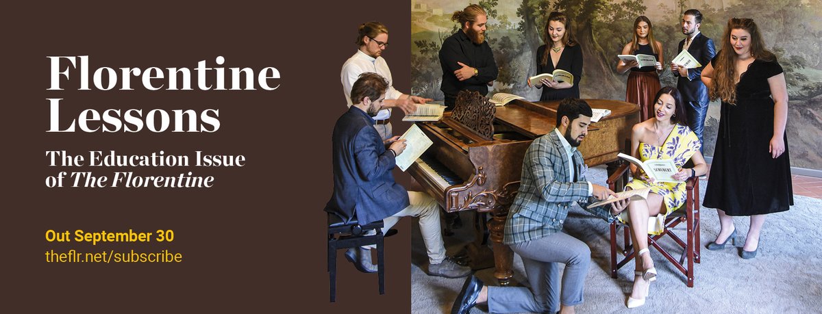 The Florentine (@theflorentine) on Twitter photo Florentine Lessons: The #Education Issue of <a href="/TheFlorentine/">The Florentine</a> is out on Thursday, September 30.
Subscribe now + secure your copy: theflorentine.net/subscription
Cover photo: <a href="/MarcoBadiani/">Marco Badiani</a> at <a href="/MascaradeOpera/">Mascarade Opera Studio</a> Florentine Lessons: The #Education Issue of <a href="/TheFlorentine/">The Florentine</a> is out on Thursday, September 30.
Subscribe now + secure your copy: theflorentine.net/subscription
Cover photo: <a href="/MarcoBadiani/">Marco Badiani</a> at <a href="/MascaradeOpera/">Mascarade Opera Studio</a>