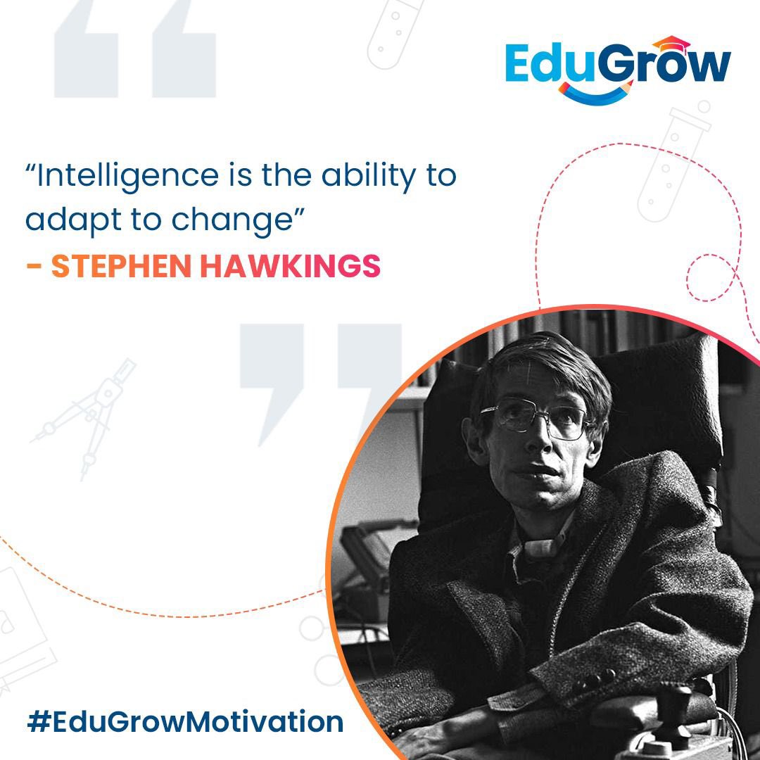 EdugrowLearning's tweet photo. Being inquisitive towards new things and adapting to changes help towards succeeding in your goals. It also displays maturity and intelligence on your end. Keep learning and striving for more.

#EduGrow #simplifiedlearning #learning #motivation #Intelligence #stephenhawking https://t.co/MH9dn1XAbn