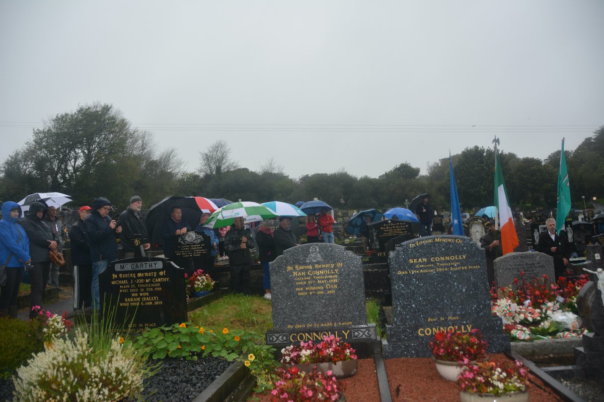 Martin Ferris giving the oration today at the annual Vol.Diarmuid O'Neill Commemoration Timoleague ,West Cork.