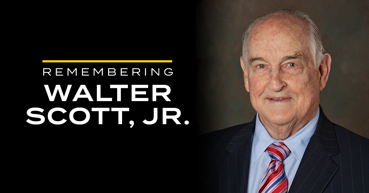Kiewit on X: "Today we reflect on the life of former Kiewit Chairman and  CEO Walter Scott, Jr., grateful for his many contributions to the Kiewit  organization. Walter passed away this week