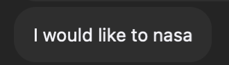 cosmobiologist's tweet photo. Caught this comment in a recent Zoom chat window. 
Yes, I, too, would like to nasa! 😃🚀🚀🚀

@NASA @NASAAstrobio #ToExploreIsHuman https://t.co/uz9dhJjtlZ