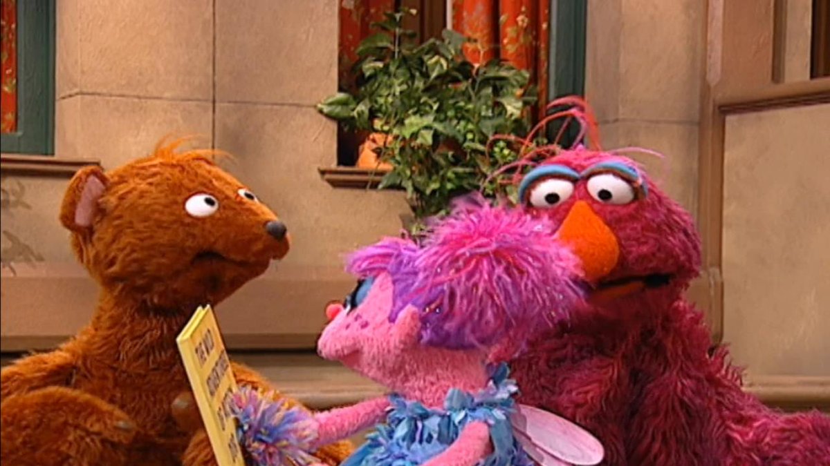 Sesame Street Episode 4137 - The word "Dog" escapes Abby's book
sesamestreetguide.com/2020/06/sesame…
Abby Cadabby, Elmo, Telly, Baby Bear, Big Bird, Cookie Monster, Grover, The Count, Zoe