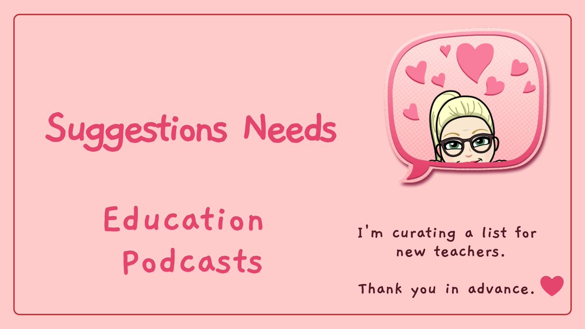 Hello, Twitters Edus.

Need some suggestions for education podcasts. I'm curating a list for new teachers.

TIA ❤️

#EduPodcasts #NewTeachers #CUE #BetterTogether