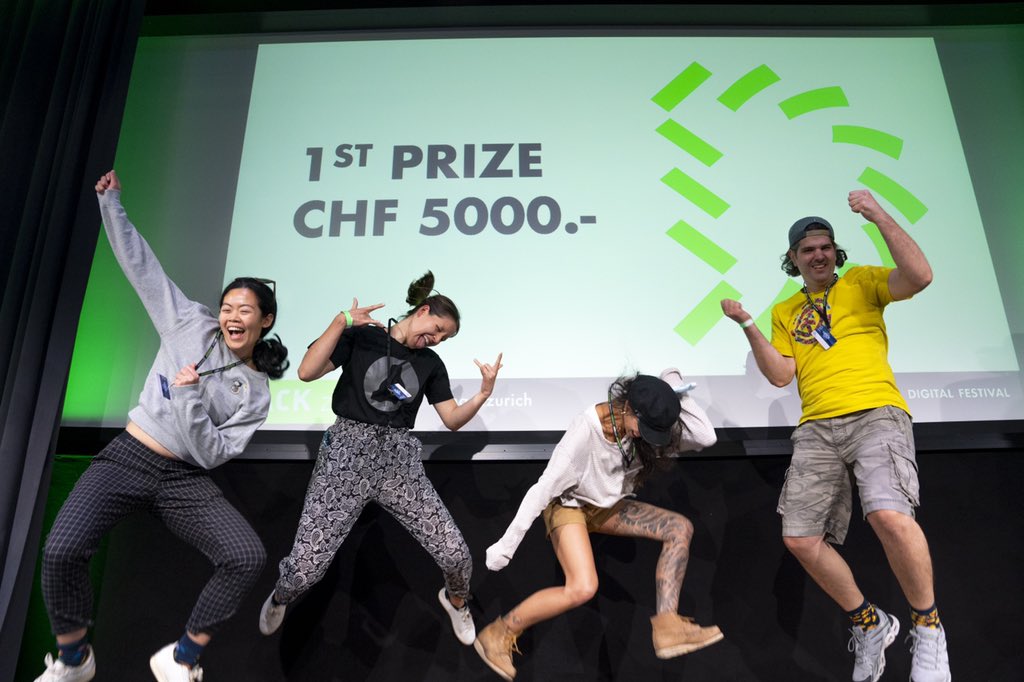 hackzurich's tweet photo. What a hack! #hackzurich2021 comes to an end. From all the impressive submissions, the winners are:
🥇THUNDERSTROKE🥈VOKI 🥉 ZOOMANIA https://t.co/WRDbNRKoMe