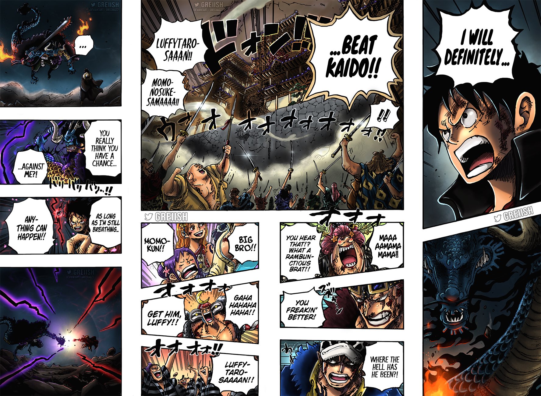 Grecia 💋 on X: “I will definitely beat Kaido!!” Coloring from