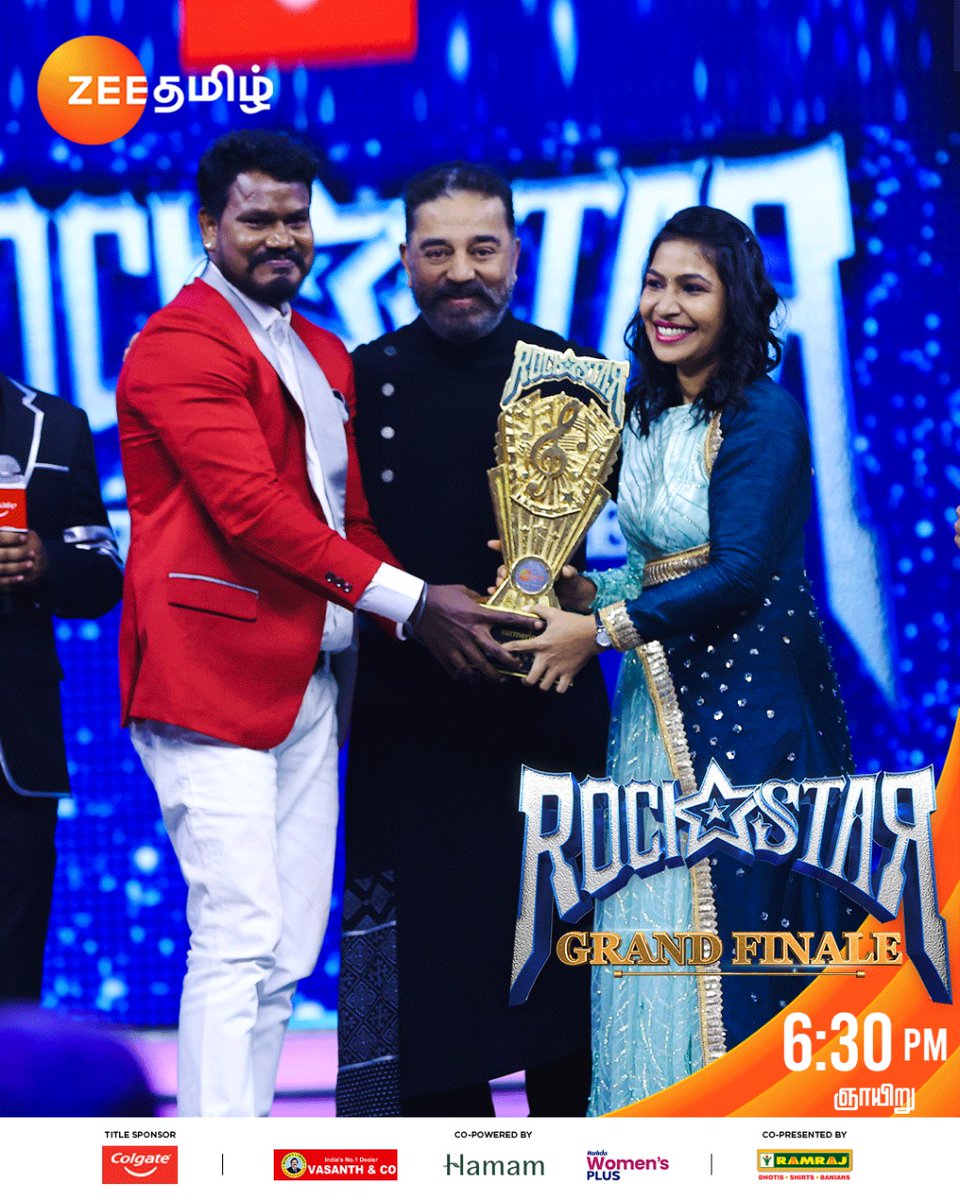 ZeeTamil's tweet photo. Rockstar-ன் Winners #mahalingam &amp; @priyahemesh  ... Congratulations ! 🎉🎉

#Rockstar #StartoRockstar #ZeeTamil @ikamalhaasan @ThisIsDSP @singersrinivas @ManoSinger_Offl @RJVijayOfficial @KikiVijay @SatyanSinger @RahulNOfficial @ranjithkg https://t.co/eAhz4K0oZa
