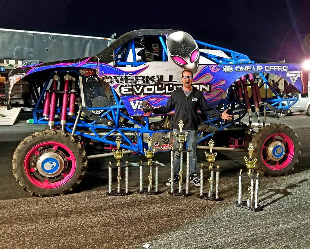 Overkill_EVO's tweet photo. Mikey takes the wins in Racing, Skills, Freestyle and the Overall Event Championship in Hampton! #v2vids #mikevatersii #overkillevolution #alienation #monsterjam #smilemore #oneupoffroad #ftiperformance #overtimecnc #kamelot https://t.co/hVt4RmWNbV
