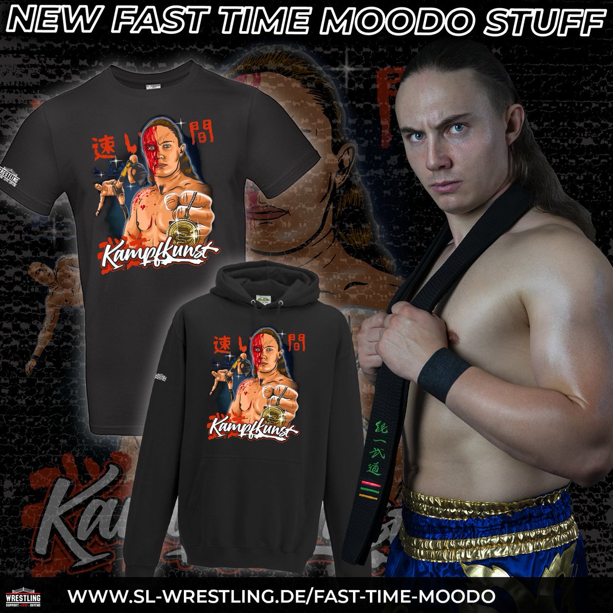slwrestlingGER's tweet photo. NEW FAST TIME MOODO SHIRTS & HOODIES
Die brandneuen Shirts & Hoodies von @Fast_Time_Moodo sind ab sofort in seinem Shop, auf unserer Plattform, erhältlich: https://t.co/SUlmyX9siI
#wrestling #moodo #fasttimemoodo #ftm #newstuff #new #wrestlingshirt #wXwCGP #merchandise https://t.co/ZoAOuqVx7K