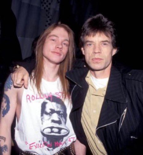 qrpress_'s tweet photo. Guns N’ Roses &amp; The Rolling Stones... Mick Jagger &amp; Axl Rose https://t.co/bOpl8CjaxK #QRPlegend https://t.co/oZUxCfV2Ks