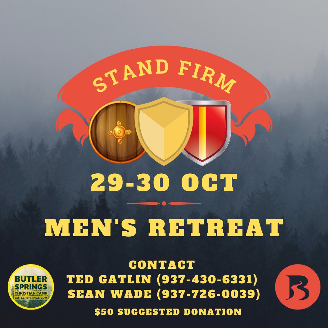 bcconmission's tweet photo. October 29-30 all the men at BCC are invited to join us at Butler Springs for a men's retreat. For more information please contact Ted Gatlin or Sean Wade. $50 suggested donation for each person attending. We hope you can join us for this great time. #journeywithU https://t.co/QrwcCLLCnF