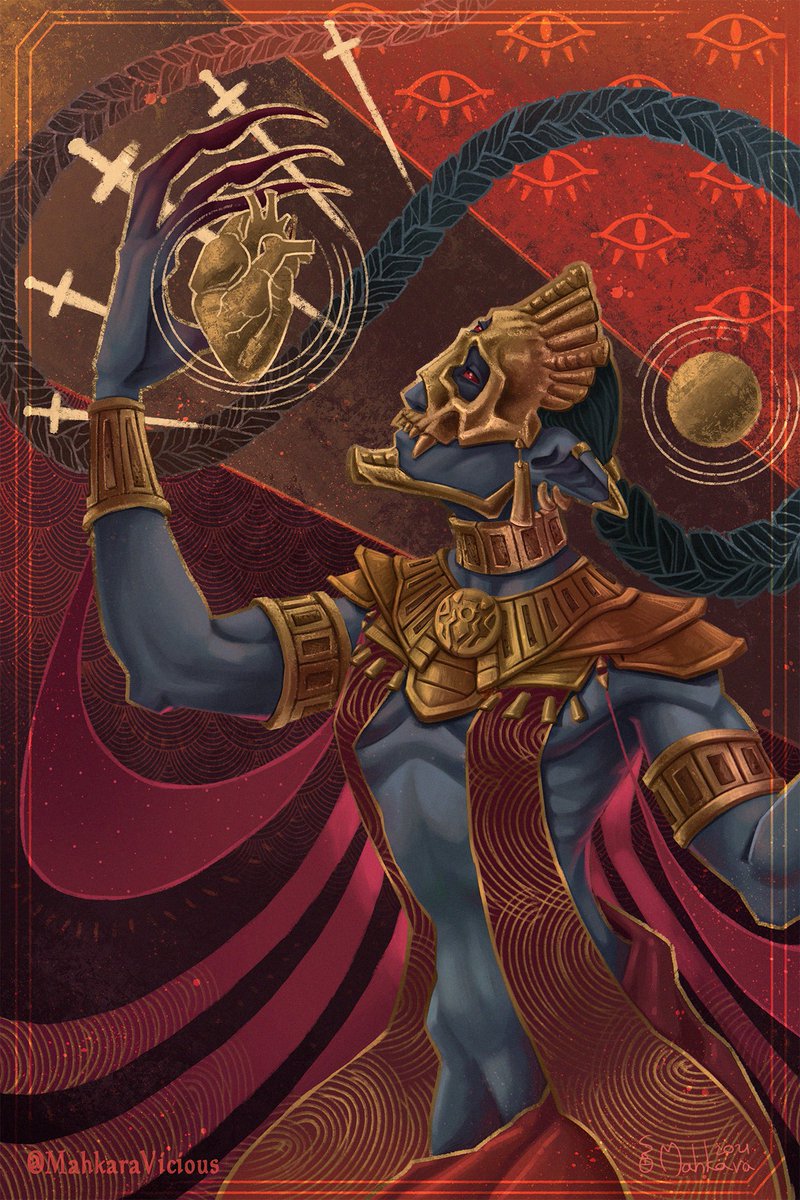 MahkaraVicious's tweet photo. Dagoth again, this time inspired by DA Inquisition tarot cards (and my dreams)

#TheElderScrolls #Morrowind #DagothUr https://t.co/tEq3y2YrI5