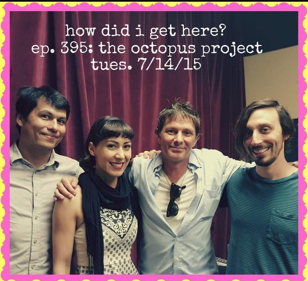 johnnygoudie's tweet photo. How Did I Get Here? From The Vault! Episode 395 with Austin art-rock band, @octopusproject from 7/14/15. Great convo. Listen here: https://t.co/IlXAoMIrQ0 or Apple Podcasts:https://t.co/ZBpSpZQ2KQ or Spotify: https://t.co/2KSEK6juZS or wherever pods are served #theoctopusproject https://t.co/OYlOUURhL2