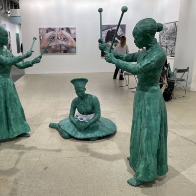 DanseusedeTango's tweet photo. One of my favourite art pieces at #ArtBasel this year. Powerful green soap #sculpture by @BSiwani    #NewProfilePic https://t.co/ndWjuftNjK