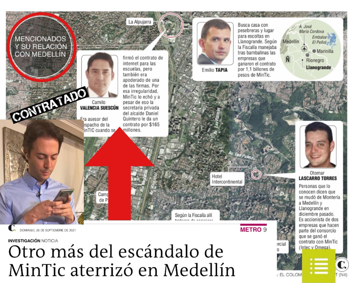 DanielESalazarH's tweet photo. @QuinteroCalle Hmmm la jugadita no va nada bien, mientras muchos creen que el torcido de Mintic es del Uribismo, el miedo de los independientes y del partido liberal es que se les caiga la cara perdón las comisiones del negocio, y la @AlcaldiadeMed
Sorpresa!! Complice del carrusel https://t.co/0KhfyBAjmC