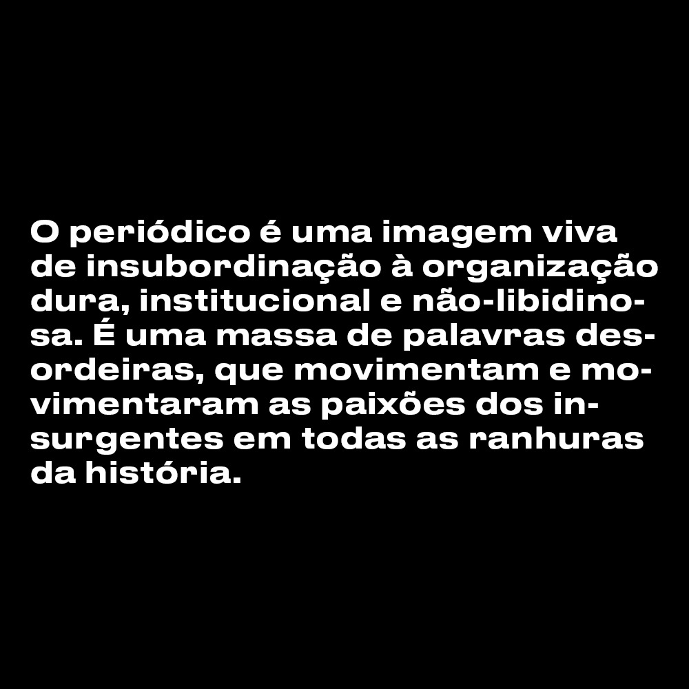 sobinfluencia_'s tweet photo. Por quê uma feira de periódicos?
Porque periódicos são agentes potencializadores de coordenação e organização comuns.
Feira Tentáculo, de 4 a 10 de outubro de 2021, na sobinfluencia!
saiba mais em https://t.co/z5ffV53Ids https://t.co/35niXcESE4