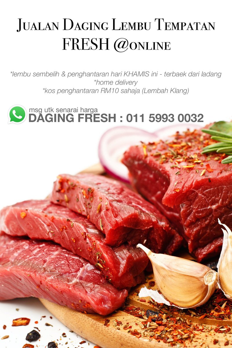 alfianhashim's tweet photo. salam - tumpang iklan - mohon share - daging lembu tempatan - home delivery khamis ini - terima kasih https://t.co/h2cHacWQma