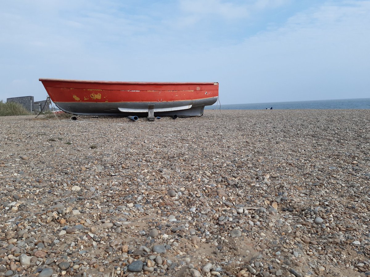 MattHowling's tweet image. In Dunwich, Suffolk, today, fresh sea air and fish &amp;amp; chips. The beach was used as a location in the Beatles inspired Danny Boyle film 'Yesterday'.
