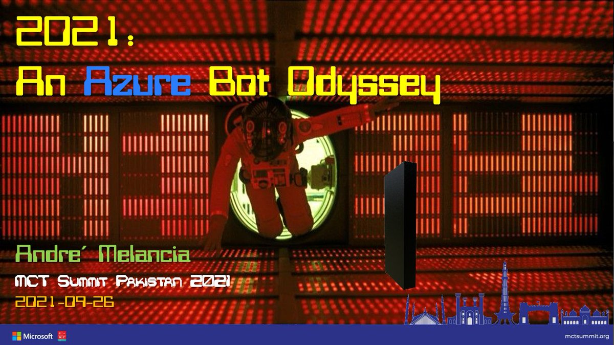 AndyPT's tweet photo. #MCTSummitPakistan2021 is almost overโฆ
I've presented this first (condensed) preview of
"2021: An #AzureBot Odyssey"
Thank you to all the attendees, volunteers, organisers and speakers!๐
#MCTSummit #MCTFamily #MCT #MCP #MCTSummitPak2021 @Microsoft @MicrosoftLearn @Azure #Azure https://t.co/OcCZkg4c1T