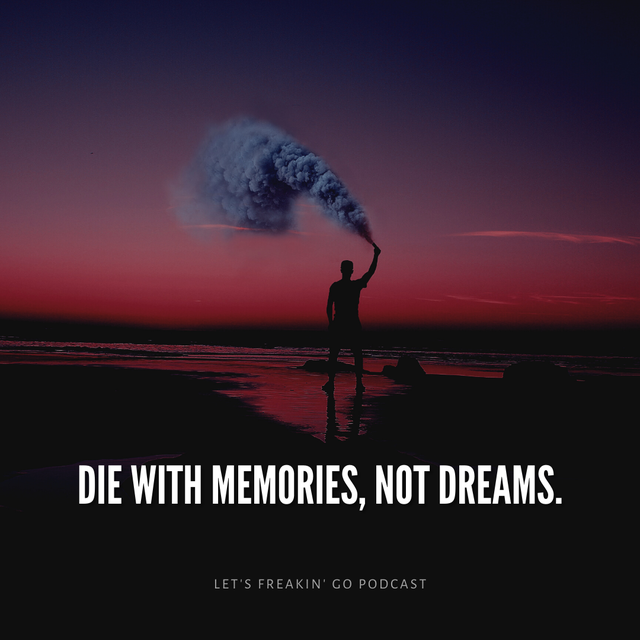 Every day it's a new opportunity to make your dreams come true so, don't waste it.

If you stop dreaming you won't truly live the life you want and when you get old you will regret the dreams you don't persuade.

#dontstopdreaming #dontstopbelieving #neverstopbelieving